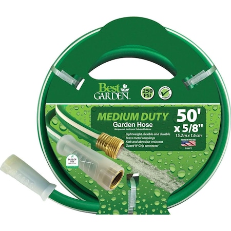 Best Garden 5/8 in ID x 50 ft L Medium Duty Garden Hose, Vinyl Tube DBAW5850V2